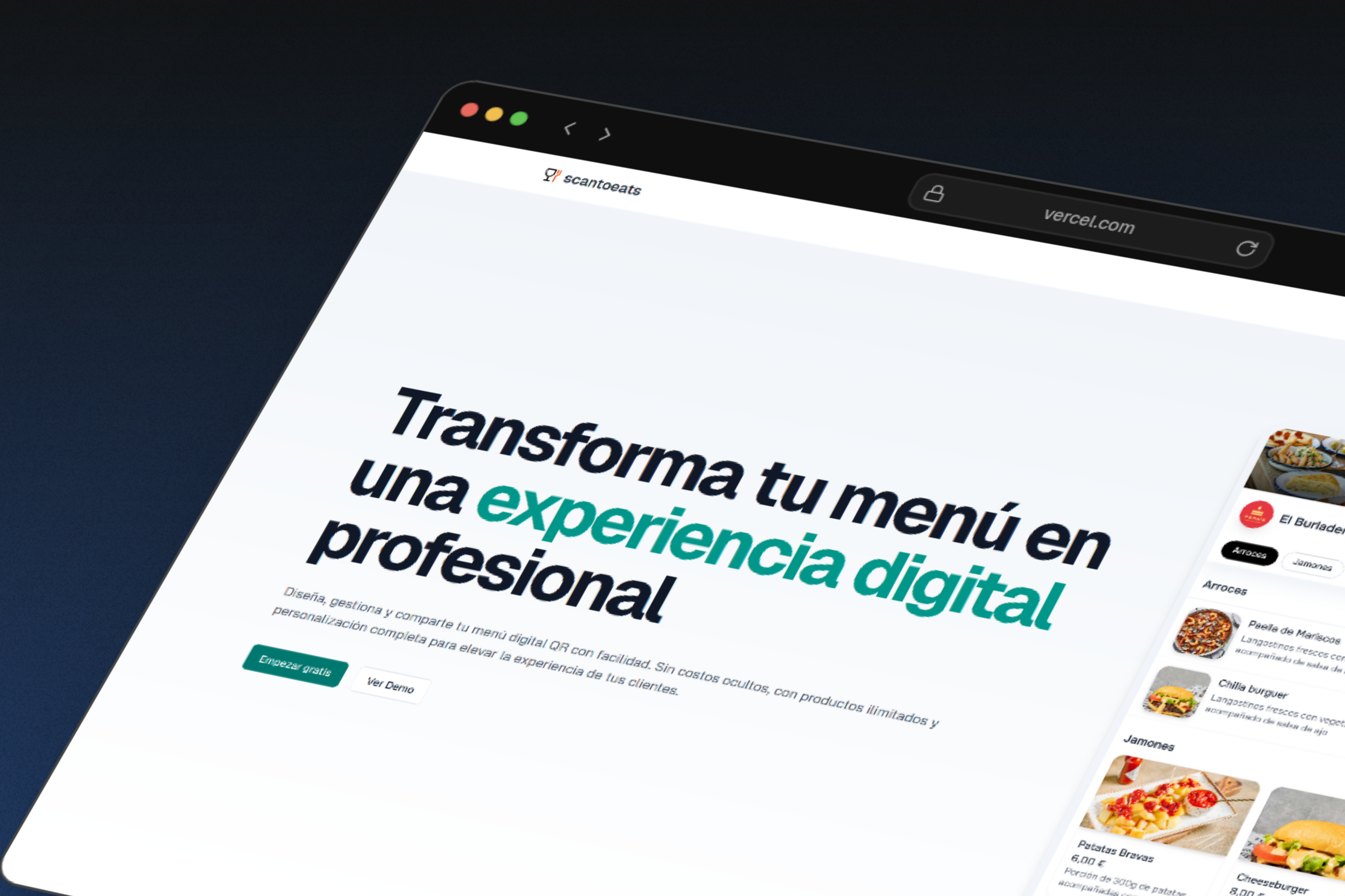 ScanToEats - Crea el menú digital de tu restaurante